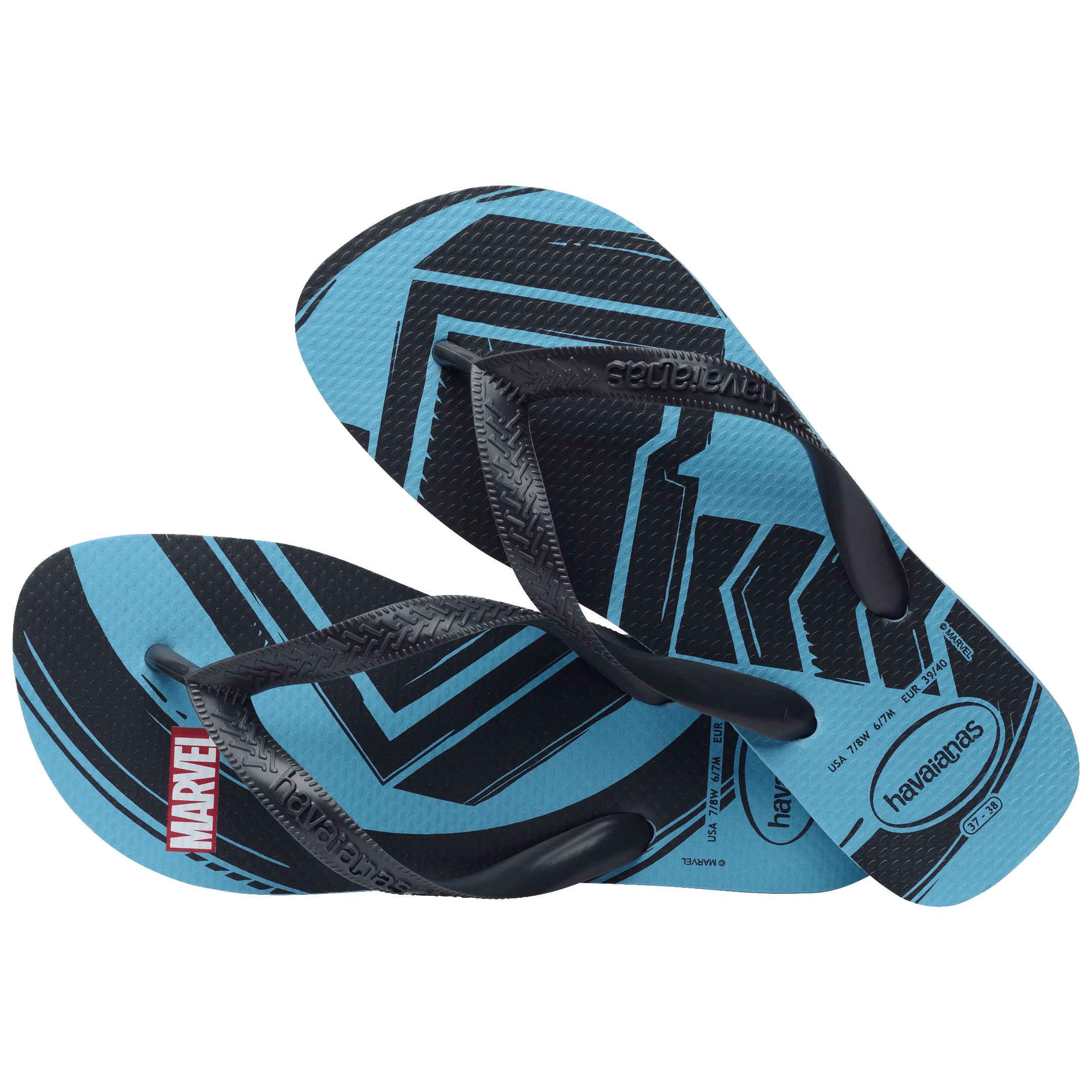 Havaianas - Top Marvel Logomania, Tongs Confortables, Légères et Havaianas - Top Marvel Logomania, Tongs Confortables, Légères et