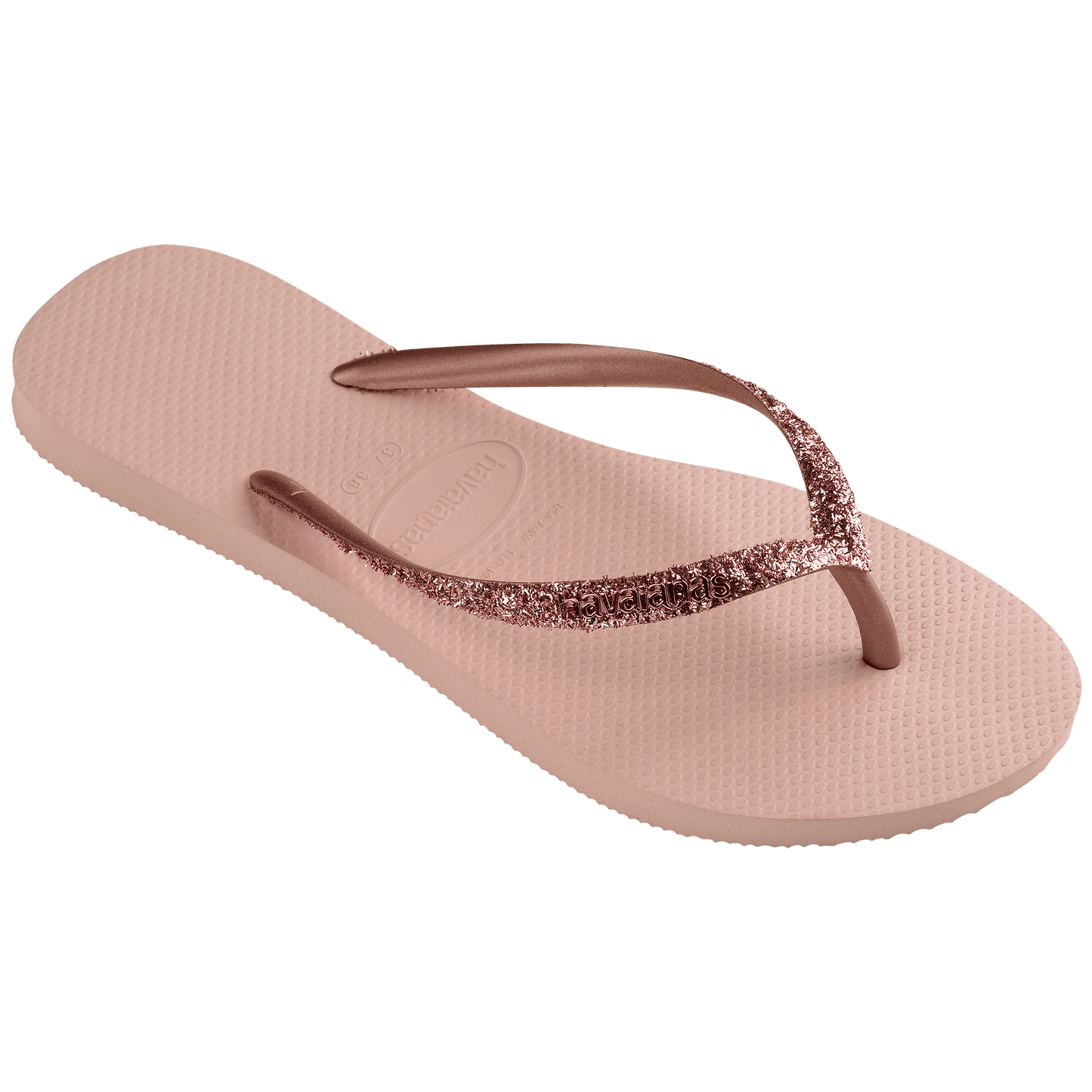 Rose gold glitter best sale havaianas